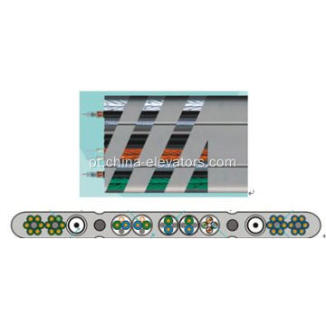 Cabo de viagem plana de elevador de alta velocidade 24-36 núcleos